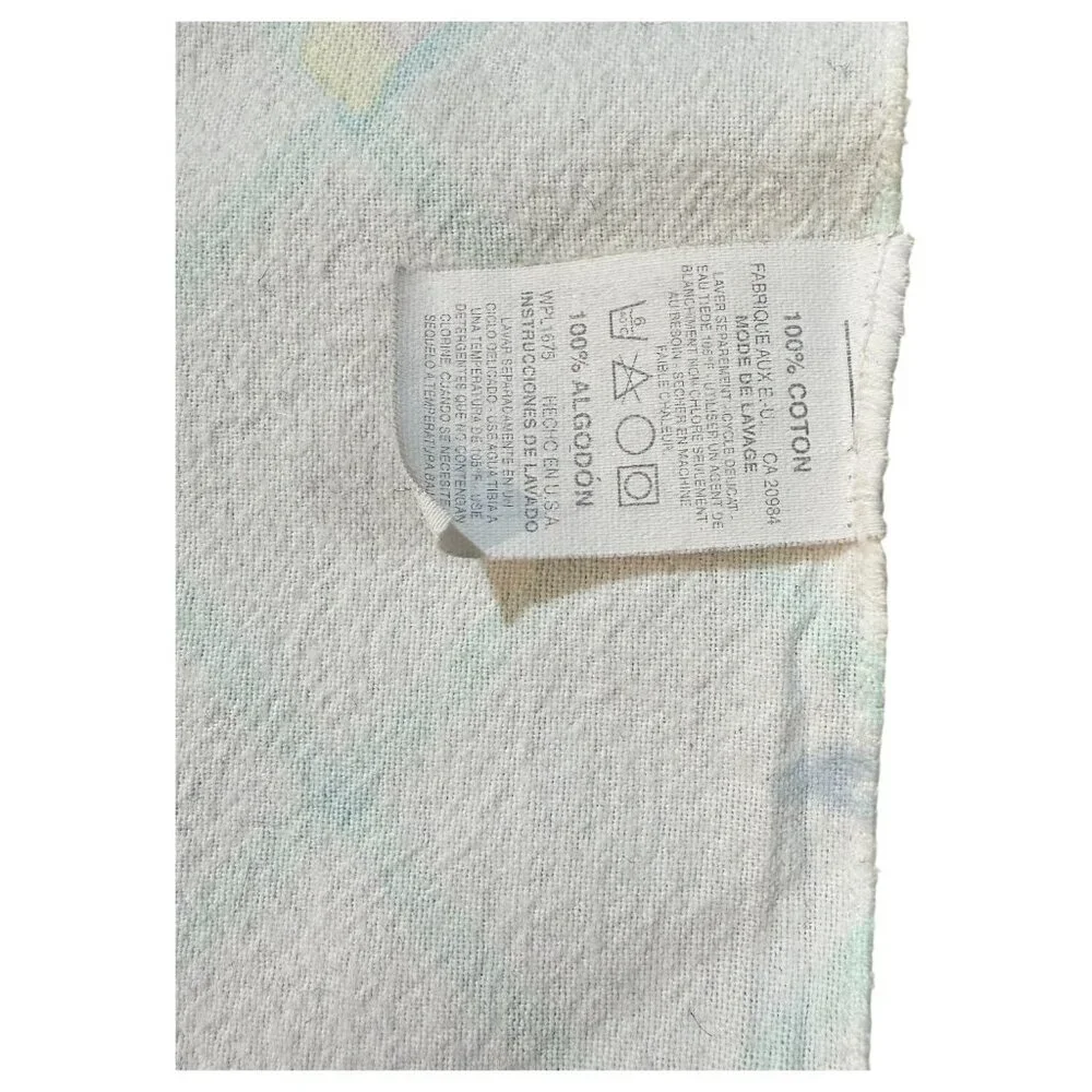 VTG Beacon Baby Receiving Blanket Duck‎ Teddy Bear Blocks Print Pink Blue Green